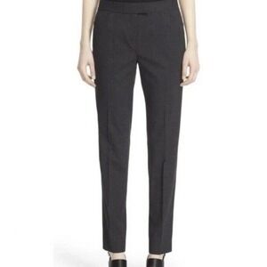 Lafayette 148 New York Irving Wool Stretch Straight Leg Dress Pants Black Sz 10